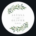 Greenery Wedding Stickers<br><div class="desc">Plan a stylish celebration with this modern design that your guests will adore. 
Design by © berryberrysweet . Printable digital files are available! Visit our website at www.berryberrysweet.com for more details!</div>