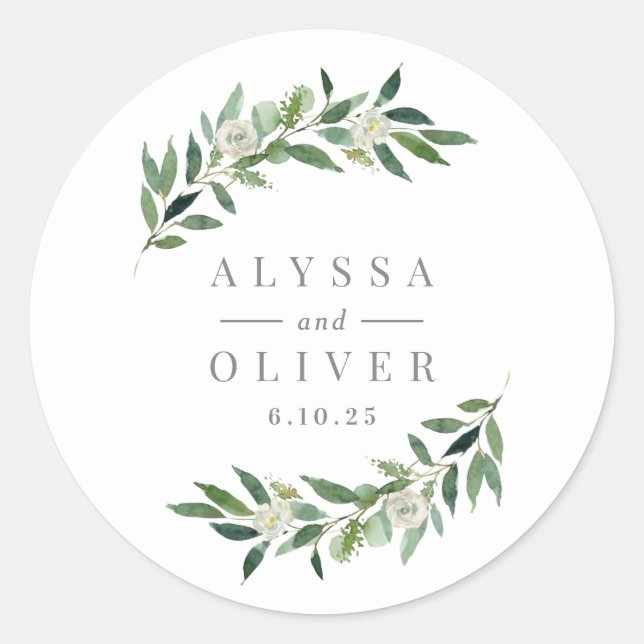 Greenery Wedding Stickers (Front)