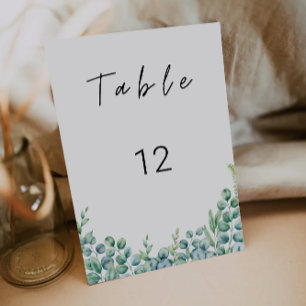 Greenery wedding table cards template