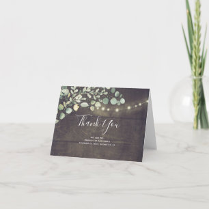 Greenery Wedding Thank You Card