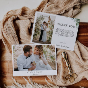 Greenery Wedding Thank You Card