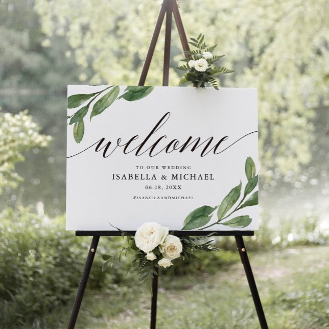 Greenery Welcome Wedding Sign (Creator Uploaded)