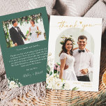 Greenery White Peony Floral Arch Wedding Photo Thank You Card<br><div class="desc">Greenery White Peony Floral Arch Wedding Photo Thank You Card. For further customisation,  please use Zazzle's design tool to modify this template.</div>