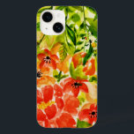 Greenery Wild Blooming Coral Flowers Watercolor Case-Mate iPhone 14 Case<br><div class="desc">A lively and colourful flowers in full bloom.</div>