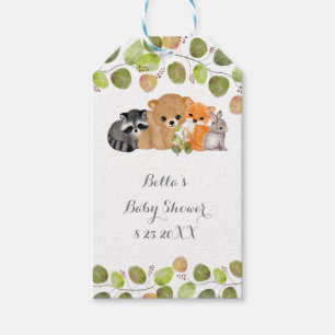 Greenery Woodland Animal Gift Tags
