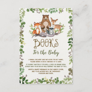 Greenery Woodland Animals Books for Baby Forest Enclosure Card