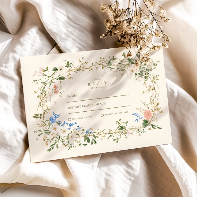 Greenery Woodland Fern Wedding RSVP Card (Creator Uploaded)