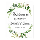 Greenery Wreath Bridal Shower Welcome Sign