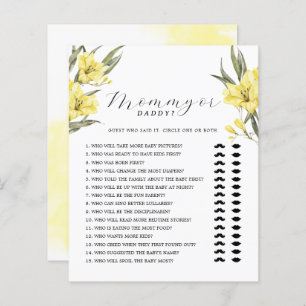 Greenery Yellow Flowers Mummy or Daddy Game