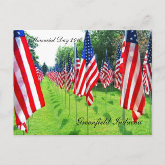 Greenfield Indiana, Memorial Day 2010 Postcard