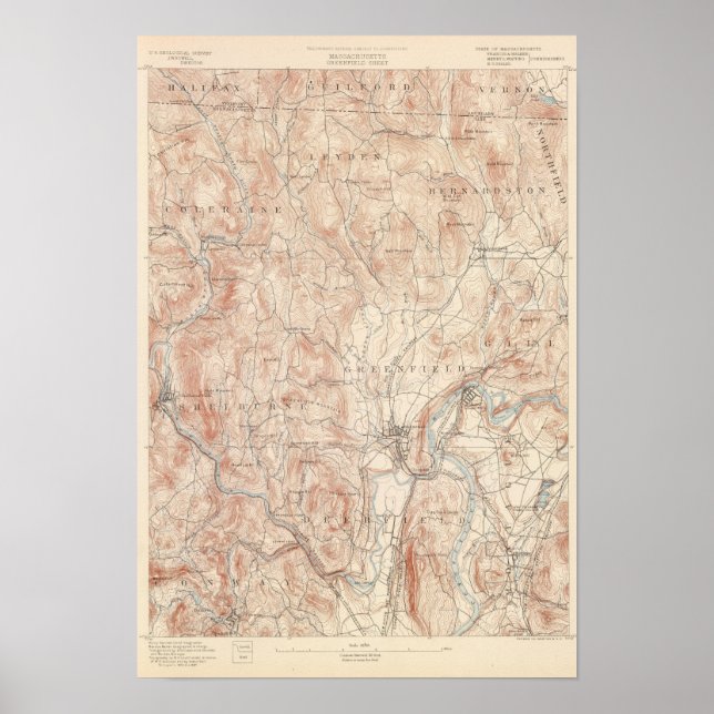 Greenfield, Massachusetts Poster (Front)