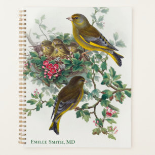 Greenfinch Bird by John Gould Planner