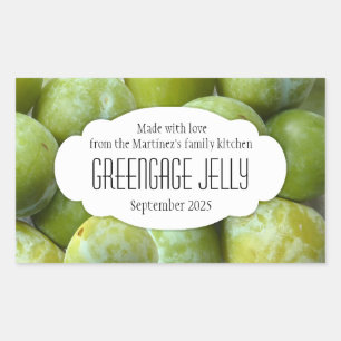 Greengage jelly jam preserve label sticker