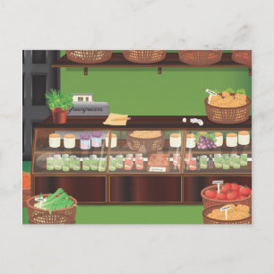 Greengrocers Store Postcard