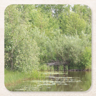 Greenhill Pond Square Paper Coaster