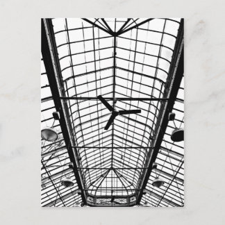 Greenhouse Ceiling in Black and White Postcard