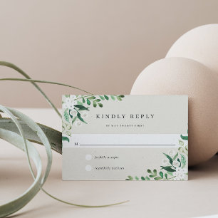 Greenhouse Elegant Watercolor Botanical RSVP Card