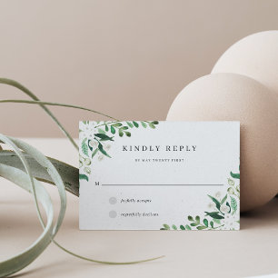 Greenhouse   Elegant Watercolor Botanical RSVP Card