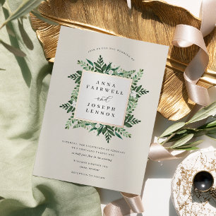 Greenhouse Elegant Watercolor Botanical Wedding