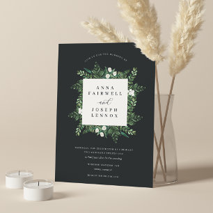 Greenhouse   Elegant Watercolor Botanical Wedding Invitation