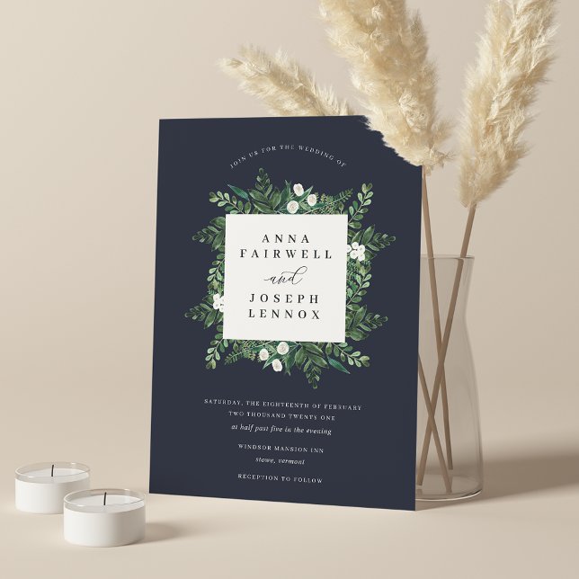 Greenhouse | Elegant Watercolor Botanical Wedding Invitation (Creator Uploaded)