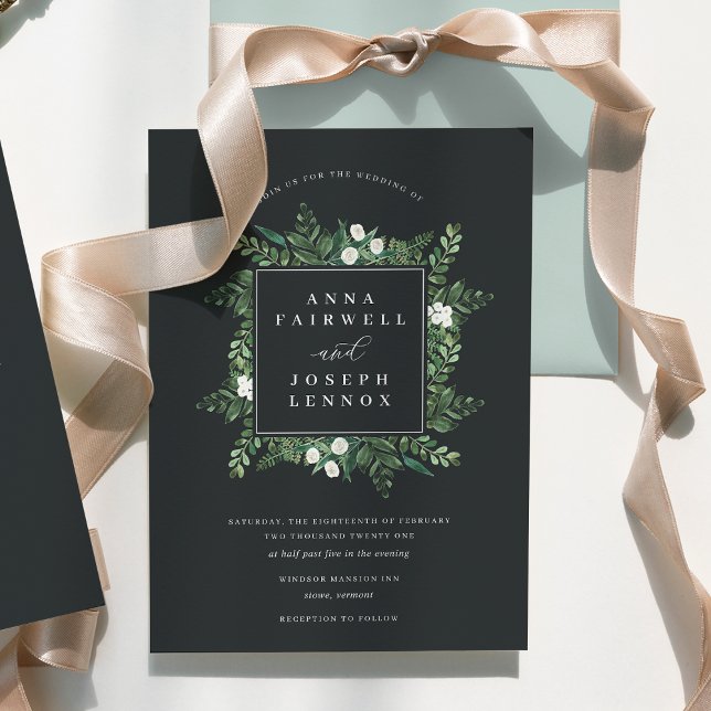 Greenhouse | Elegant Watercolor Botanical Wedding Invitation (Creator Uploaded)