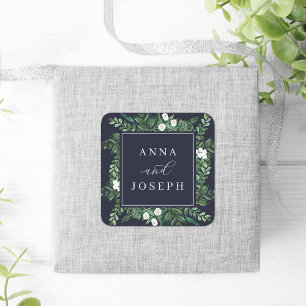 Greenhouse Frame Watercolor Botanical Wedding Square Sticker