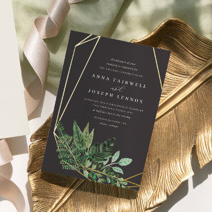 Greenhouse Geometric Watercolor Botanical Wedding