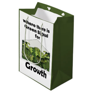 Greenhouse Green Signal For Growth Garden Opening Medium Gift Bag