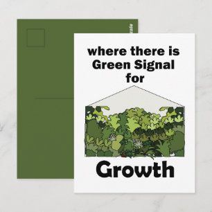 Greenhouse Green Signal For Growth Garden Opening Postcard