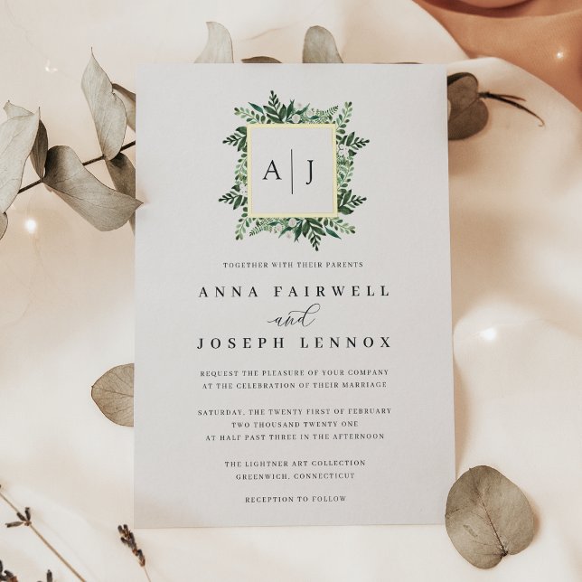 Greenhouse Monogram | Green Botanical Wedding (Creator Uploaded)
