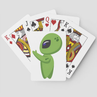 Greenie the Alien  Playing Cards