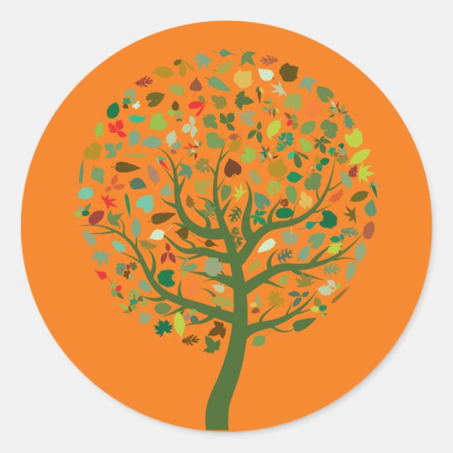 Greenie tree eco planet classic round sticker (Front)