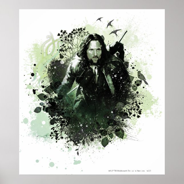 Greenish Aragorn Vector Collage Poster (Front)