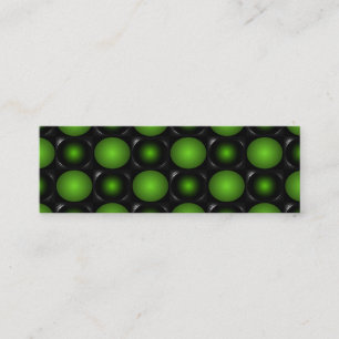 Greenish Chessboard 3D Design Green Mini Business Card