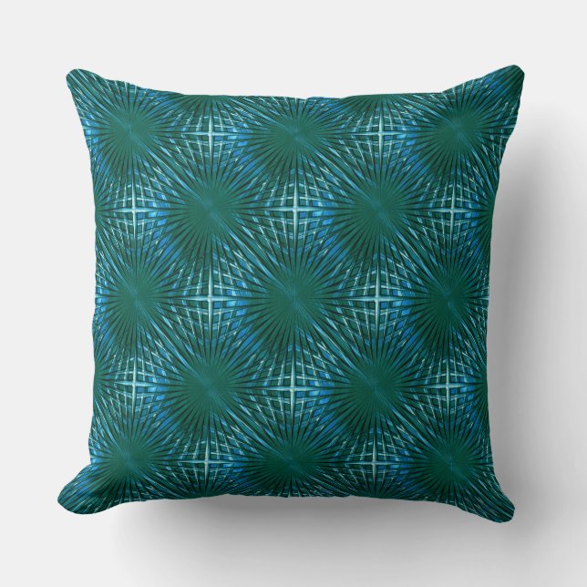 Greenish cyan grille looking puffed or inflated    cushion (Front)