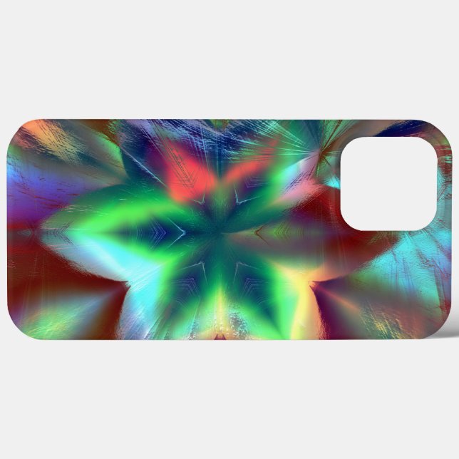 Greenish flower on stained red, under glass effect Case-Mate iPhone case (Back (Horizontal))