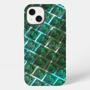 'Greenish framed eyes', scratches and blue grating iPhone 13 Case