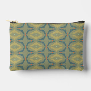 Greenish Retro Vintage Pattern Accessory Pouch