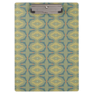 Greenish Retro Vintage Pattern Clipboard