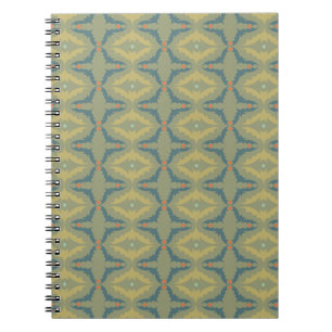 Greenish Retro Vintage Pattern Notebook