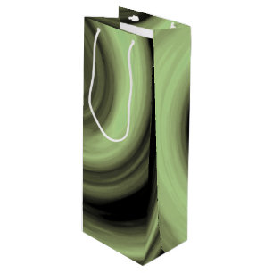Greenish Swirl Wine Gift Bag