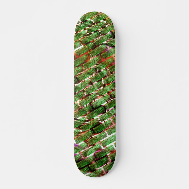 Greenish wall effect and bubbles salmon colour? skateboard (Front)