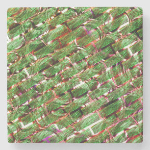 Greenish wall effect and bubbles salmon colour? stone coaster