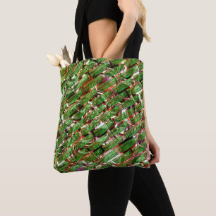 Greenish wall effect and bubbles salmon colour? tote bag