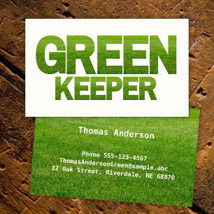 Greenkeeper in Green and White Business Card