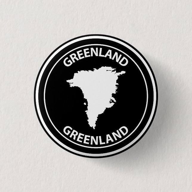 Greenland 3 Cm Round Badge (Front)
