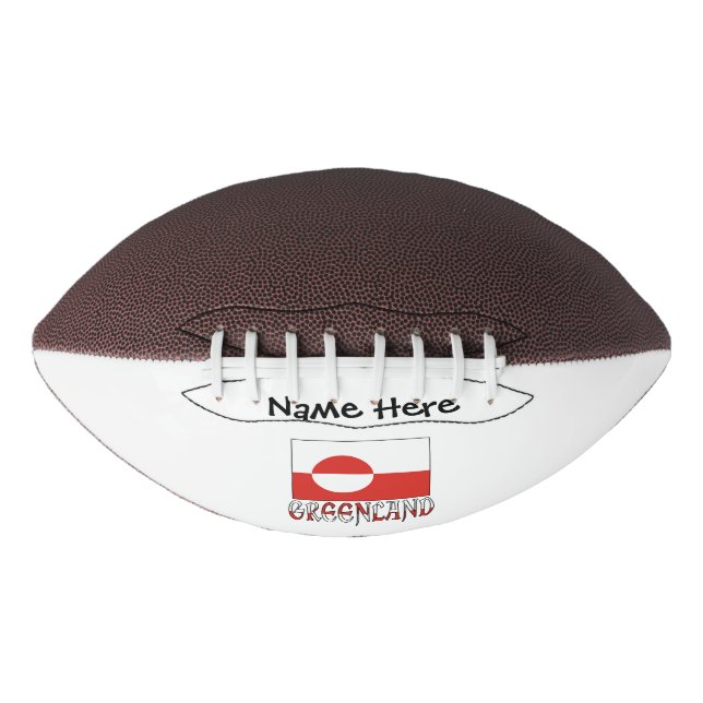 Greenland and Greenlander Flag Personalised  Football (Front)