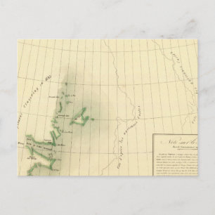 Greenland Atlas Map Postcard