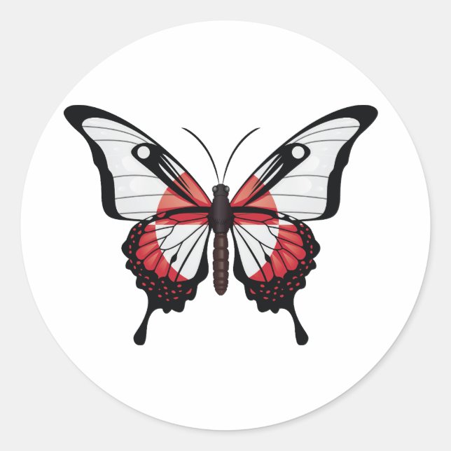 Greenland Butterfly X3 Classic Round Sticker (Front)